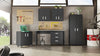 Fortress 30" Floating Textured Metal Garage Cabinet with Adjustable Shelves - Charcoal Grey|Armoire flottante Fortress de Manhattan Comfort de 30 po en métal texturé avec tablettes réglables pour le garage - gris anthracite