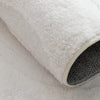 Pearl White Waves Washable Shag Area Rug 8'x10' Indoor Area Rug | Tapis Lavable A Poils Longs Motif Vagues Blanc Perle 8'x10'