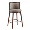Evalyn Modern Wood Upholstered Barstool in Taupe | Tabouret de bar moderne en bois avec assise rembourree Evalyn, coloris taupe