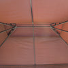 Outsunny 10x13ft Garden Gazebo Double-tiered With Curtain Outdoor Shelter Backyard Canopy Coffee|Outsunny 10x13ft Pavillon De Jardin A Deux Niveaux Avec Rideau Abri Exterieur Backyard Canopy Coffee