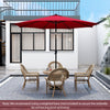 Costway 10 FT 112 LED Solar-Lighted Patio Table Market Umbrella Crank Tilt Outdoor Wine