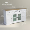 HOMCOM Sideboard Buffet Cabinet, Coffee Bar Cabinet, Distressed White
