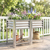Outsunny Raised Garden Bed with Storage Shelf 31.5", Silver