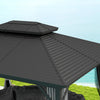Outsunny 10' X 12' Hardtop Gazebo Outdoor Aluminum Gazebo, Light Grey