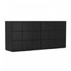 Clive Mid-Century Modern 72" Dresser in Black and Gold (6-Drawer) | Commode Clive style milieu du siecle 72" en noir et or (6 tiroirs)