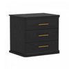 Clifford Traditional Nightstand in Black (3-Drawer) | Table de nuit traditionnelle Clifford en noir (3 tiroirs)