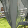 12' Outdoor Patio Gazebo Pavilion Canopy Tent With Netting, Light Grey