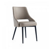 Tremont Modern Metal Vegan Leather Dining Chair in Taupe | Chaise de salle a manger moderne Tremont en metal et cuir vegetalien taupe