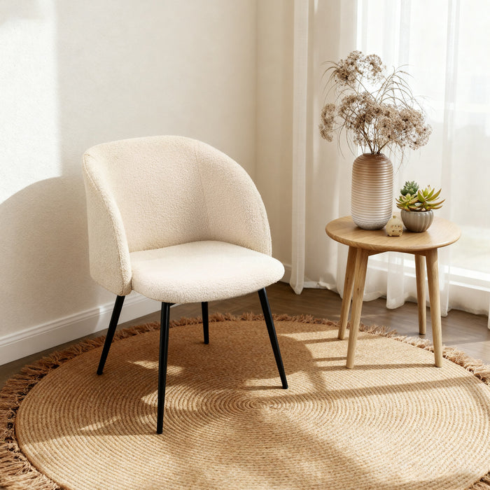HOMCOM Dining Chairs Set of 2, Upholstered Kitchen Chairs with Backrest