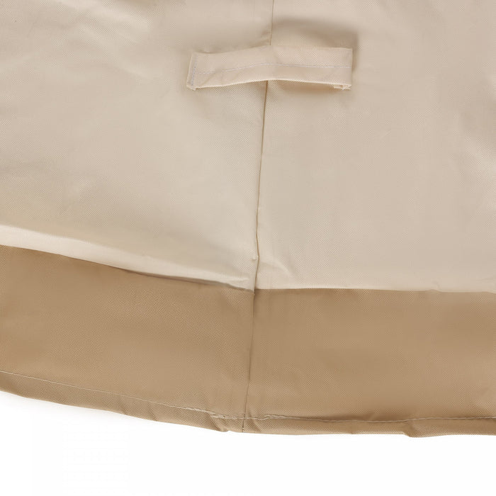 Outsunny Oval Patio Table And Chair Set Cover, Beige/coffee Sofa Set