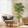 HOMCOM 6FT Artificial Banyan Tree, Set of 2 Artificial Plant for Home Decor