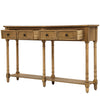 Phyllis Solid Wood Console Table With Drawers And Bottom Shelf - Old Pine | Table Console Phyllis En Bois Massif Avec Tiroirs Et Etagere Inferieure - Pin Ancien
