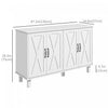 HOMCOM Coffee Bar Cabinet, Buffet Sideboard w/ Barn Doors, Adjustable Shelf