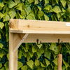 Outsunny Garden Potting Bench Table W/ Galvanized Metal Tabletop, Shelves|Outsunny Table Banc Jardin, Banc De Travail En Bois Avec Crochet