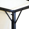 Outsunny 10' x 10' Steel Pergola Retractable Canopy Cream White