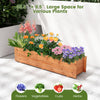 Costway Raised Garden Bed Wood Rectangular Planter Box With 2 Drainage Holes Outdoor