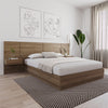 Nordika Milano Floating Nightstand Extension Panel Set Of 2 - Brown Oak|Ensemble 2 panneaux d’extension pour table de nuit flottante Milano Nordika - chêne brun
