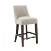 Beever Modern Wood Chenille Counter Stool in Taupe | Tabouret de comptoir moderne en bois et chenille Beever, coloris taupe