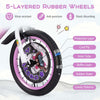 Costway 18" Kid's Bike For 4-8 With Height-adjustable Handlebar & Saddle Handbrake Purple