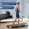 Goplus 2.5hp Under Desk Treadmill For Home And Office Remote Control Led Display White