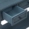 Sabina Solid Wood Console Table With 3 Drawers And Shelf - Navy | Table Console Sabina En Bois Massif Avec 3 Tiroirs Et Etagere - Bleu Marine