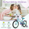 Costway 18" Kids Bike With Adjustable Saddle Handlebar Removable Training Wheels Handbrake Blue