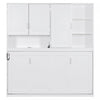Ethan Space-Saving Murphy Bed with Storage and Foldable Design,Twin Size,White Twin Bed  | Ethan Lit escamotable gain de place avec rangement et design pliable, Taille simple, Blanc