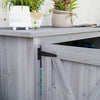 Outsunny Wood Outdoor Storage Cabinet Potting Shed With Shelf|Outsunny Armoire De Rangement Exterieure En Bois Avec Etagere