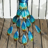 Outsunny Peacock Garden Statue, 32.7" Standing Steel Lawn Ornament