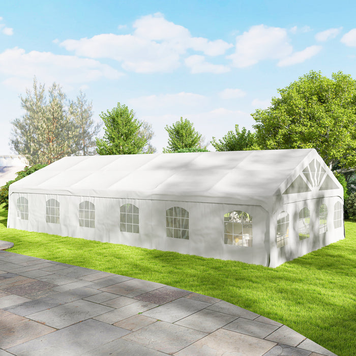 Outsunny 20' x 40' Heavy Duty Party Tent with 2 Doors and 20 Windows