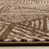 Covington Brown Taupe Striped Geometric Design Rug, 5'3" x 7'7" Indoor Area Rug | Tapis Covington brun taupe a rayures geometriques, 5'3" x 7'7"