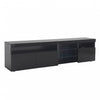 James 70.8" Modern TV Cabinet with USB LED Lighting and High Gloss Front,Black Tv Stand | James 70.8" Cabinet TV Moderne avec Eclairage LED USB et Facade Haute Brillance, Noir