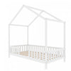 Paul Montessori Floor Bed with Canopy and High Railings,Twin Size，White Twin Bed | Paul Lit Montessori au sol avec baldaquin et barrieres hautes, Taille Simple, Blanc