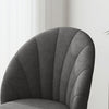 HOMCOM Dining Chairs Set of 4 Kitchen Chairs with Metal Legs Charcoal Grey