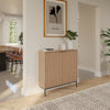 Nordika Slim 2-Door Storage Console Accent Cabinet - Light Walnut | Armoire décorative de rangement mince Nordika à 2 portes - noyer clair