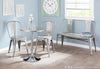 LumiSource Bistro Contemporary Adjustable Round Bar Dining Table - Silver|Table Bistro ronde réglable et contemporaine pour bar ou salle à manger - argentée