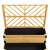 Outsunny 2 Tier Wooden Raised Bed W/ Trellis Elevated Planter Box, Natural|Outsunny Jardiniere En Treillis A 2 Etages, Lit De Jardin Sureleve En Bois