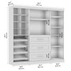 Bestar Pur 86 W Closet Organizer System - White|Système d’organisateur de garde-robe Pur de Bestar de 86 po (L) - blanc