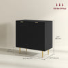 HOMCOM Sideboard Buffet Cabinet with Adjustable Shelves, Black