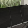 Outsunny 3 Person Outdoor Porch Swing Chair W/ Adjustable Canopy, Black