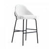 Gracie Modern Metal Upholstered Barstool in White and Black - Set of 2 | Tabouret de bar moderne en metal et tissu Gracie, blanc et noir - Lot de 2