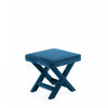 Abigail Mid-Century Modern Upholstered Velvet Accent Bench in Blue | Banc d’appoint Abigail style milieu du siecle moderne en velours bleu