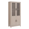 Jodie Mid-Century Modern 31" Bookcase Cabinet in Whitewashed Oak (6-Shelf) - Set of 3 | Ensemble de 3 bibliotheques-armoires Jodie style mi-siecle moderne 79 cm en chene blanchi (6 etageres)