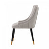 Eda Modern Wood Upholstered Dining Chair in Light Gray - Set of 2 | Chaise de salle a manger moderne en bois Eda avec revetement en tissu gris clair - Lot de 2