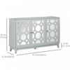 HOMCOM Mirrored Buffet Cabinet Kitchen Sideboard with 2 Cupboard, Gray