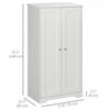 HOMCOM Kitchen Storage Cabinet, Freestanding Pantry Cabinet, White