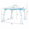 Costway 2 Tier 10'x10' Patio Gazebo Canopy Tent Steel Frame Shelter Awning W/ Side Walls