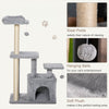 Pawhut Cat Tree For Indoor Cats, Multi-level Cat Condo With Sisal Scratching Post, Perch, Hanging Ba|Pawhut Arbre A Chat D'interieur, Condo A Plusieurs Niveaux Avec Griffoir En Sisal, Perchoir, Boule A