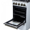 Forno Lamazze 20" Freestanding Gas Range, White, FFSGS6265-20WHT | Cuisiniere a gaz autonome Forno Lamazze de 20 po, blanc,-FFSGS6265-20WHT