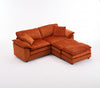 Liam 84.6" Comfortable Cloud Modular Sofa with Corduroy Upholstered,Orange  | Liam Canape modulaire confortable Cloud 84,6" avec revetement en velours cotele, Orange